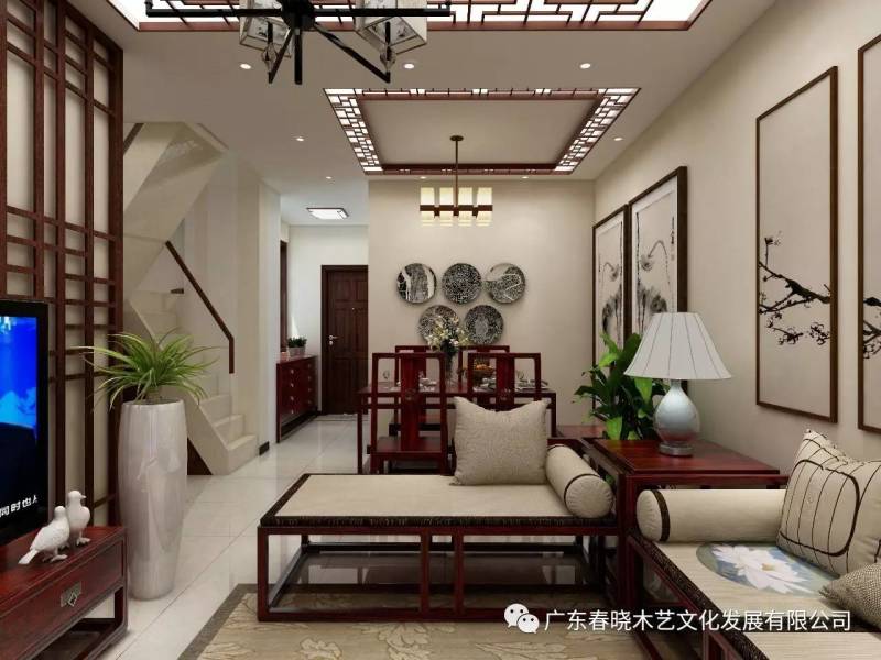 現(xiàn)代居室中的禪風(fēng)意境 ——萬(wàn)科尚城凈面積88m2復(fù)式紅木家具全屋定制案例賞析(圖3)