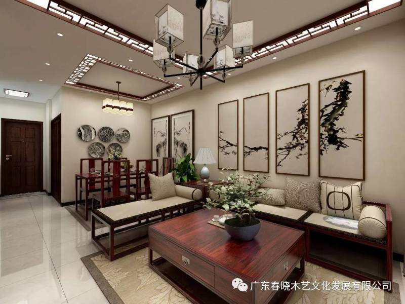 現(xiàn)代居室中的禪風(fēng)意境 ——萬(wàn)科尚城凈面積88m2復(fù)式紅木家具全屋定制案例賞析(圖5)