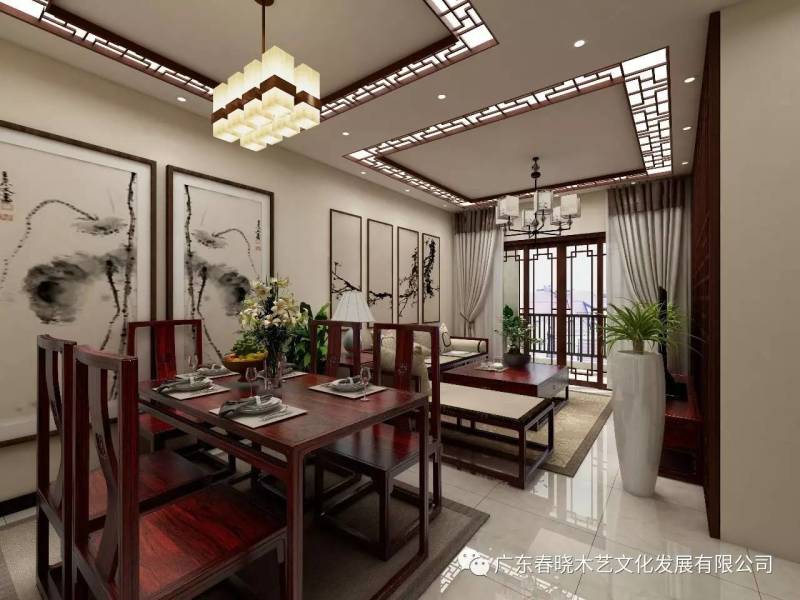 現(xiàn)代居室中的禪風(fēng)意境 ——萬(wàn)科尚城凈面積88m2復(fù)式紅木家具全屋定制案例賞析(圖6)