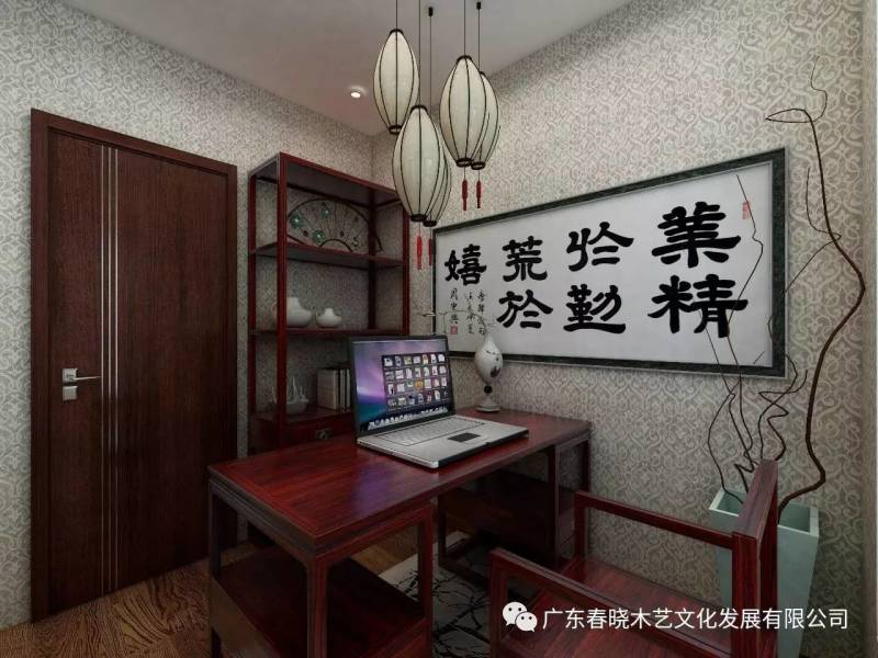 現(xiàn)代居室中的禪風(fēng)意境 ——萬(wàn)科尚城凈面積88m2復(fù)式紅木家具全屋定制案例賞析(圖11)