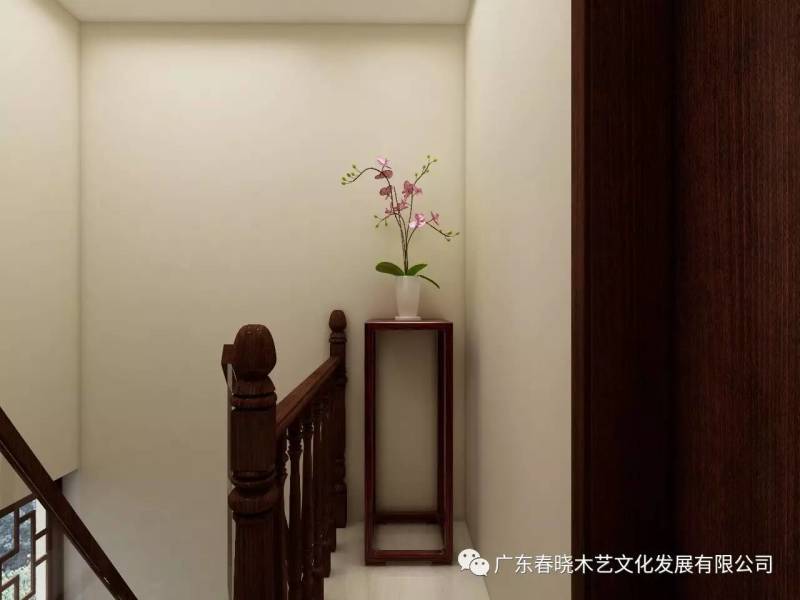 現(xiàn)代居室中的禪風(fēng)意境 ——萬(wàn)科尚城凈面積88m2復(fù)式紅木家具全屋定制案例賞析(圖12)