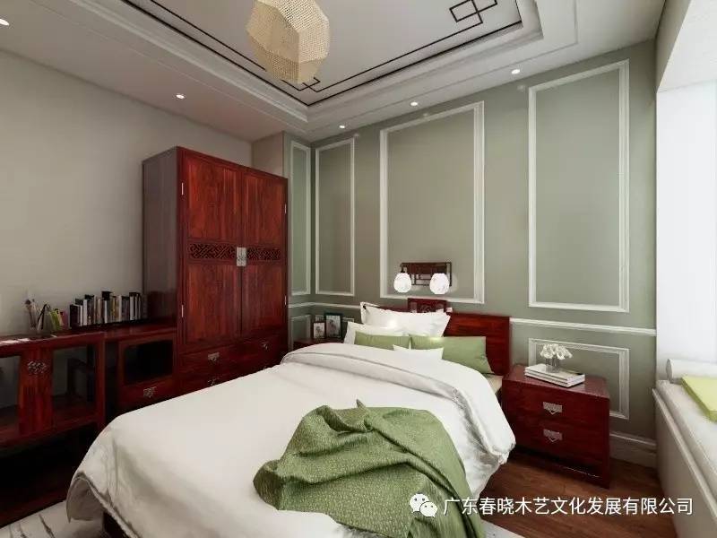現(xiàn)代居室中的禪風(fēng)意境 ——萬(wàn)科尚城凈面積88m2復(fù)式紅木家具全屋定制案例賞析(圖14)